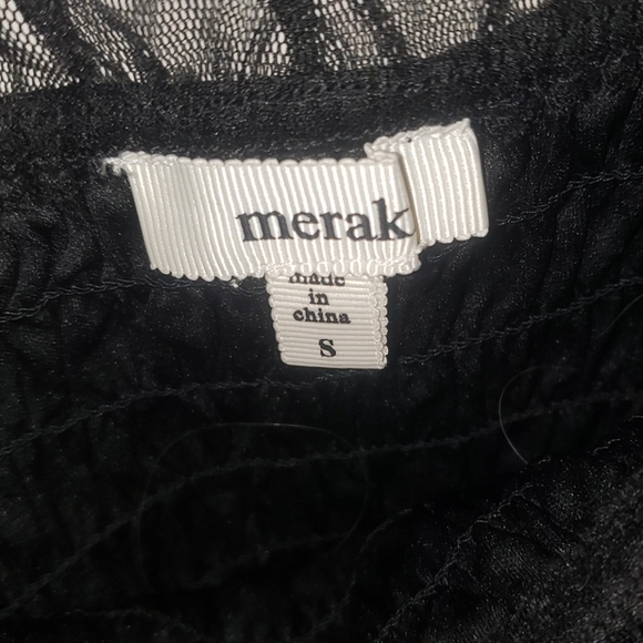 Black empire shirred blouse S Meraki - Picture 3 of 5